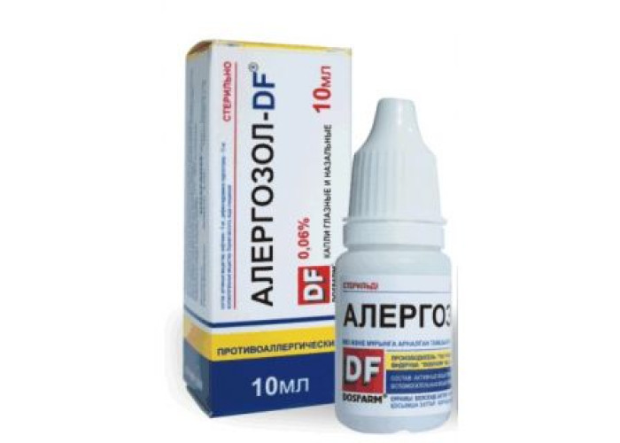 Алергозол-DF 0,06% 10 мл, капли глазные и назальные
