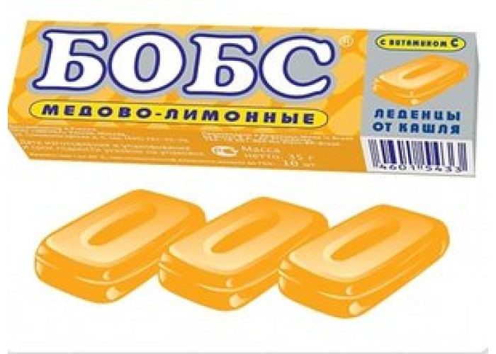 Бобс с витамином С мед/лимон № 10, леденцы