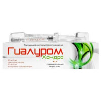 Гиалуром Хондро 60 мг/3 мл и 90 мг/3 мл № 1, имплант внутрисуставной