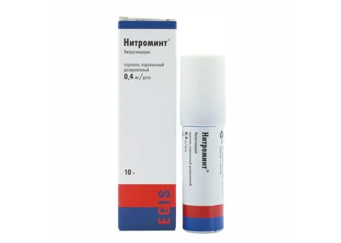 Нитроминт 0,4 мг/доза 10 г, аэрозоль подъязычный
