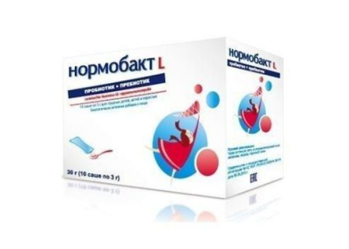 Нормобакт L № 10, порошок для раствора внутрь в саше