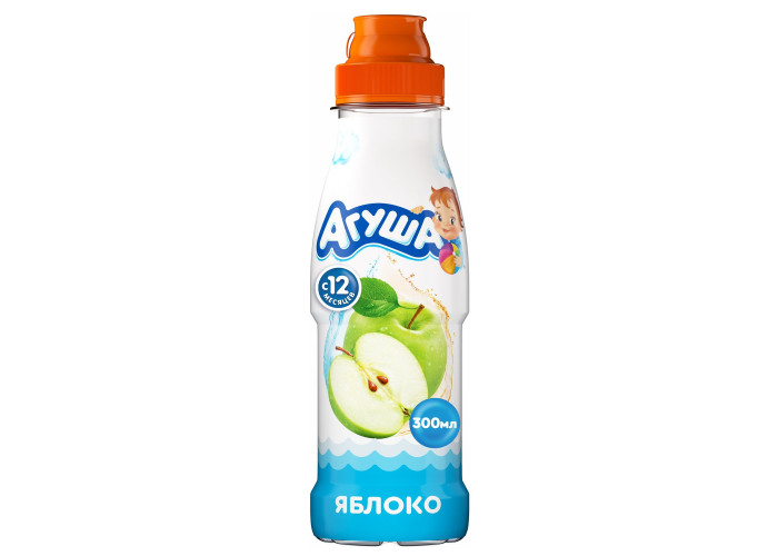 Вода и сок Агуша яблоко 0,3