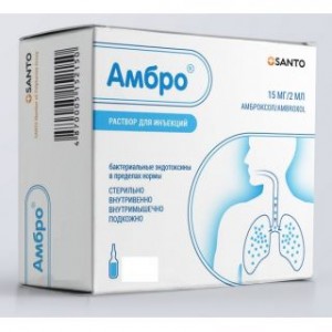 Амбро 15 мг/ 2 мл № 5, раствор для инъекций в ампулах