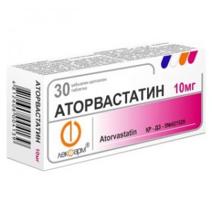 Аторвастатин - ЛФ 10 мг № 30, таблетки