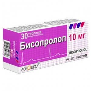Бисопролол-ЛФ 10 мг № 30, таблетки