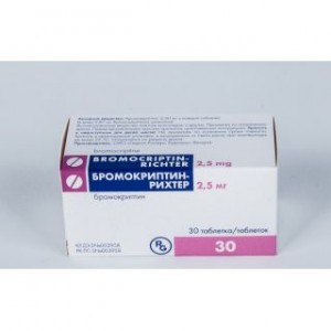 Бромокриптин 2,5 мг № 30, таблетки