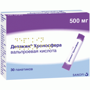 Депакин хроносфера 500 мг № 30, порошок внутрь в саше