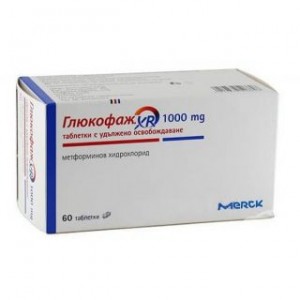 Глюкофаж XR 1000 мг № 60, таблетки