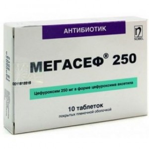 Мегасеф 250 мг № 10, таблетки