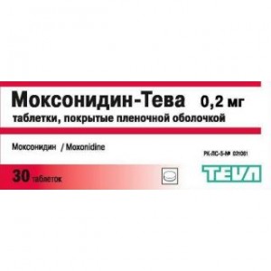 Моксонидин-Тева 0,2 мг № 30, таблетки
