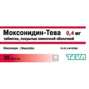 Моксонидин-Тева 0,4 мг № 30, таблетки