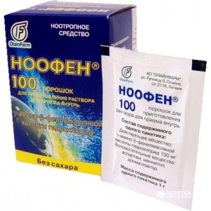 Ноофен 100 мг № 15, порошок внутрь в пакетиках