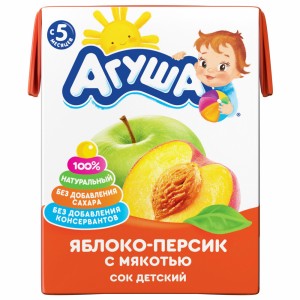 Сок Агуша яблоко-персик 200 мл