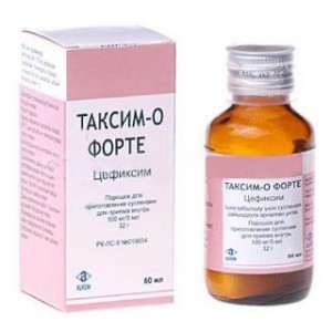 Таксим-О Форте 100 мг/5 мл 60 мл, порошок для суспензии внутрь