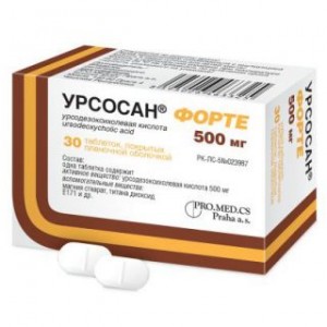 Урсосан Форте 500 мг № 30, таблетки